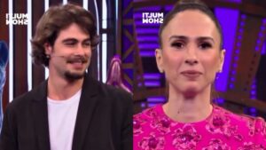 Tata Werneck comenta 'volume' de Rafa Vitti em surfe na praia