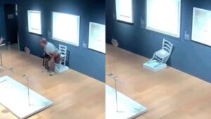 Turista quebra cadeira de cristal em museu italiano