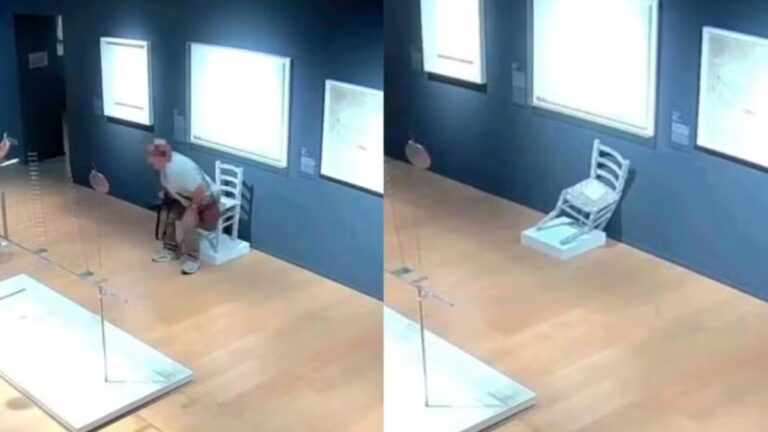 Turista quebra cadeira de cristal em museu italiano