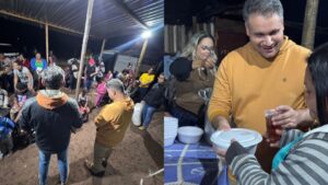 Vereador Leinha realiza ação solidária e distribui marmitas, roupas e cobertores durante a primeira frente fria do ano