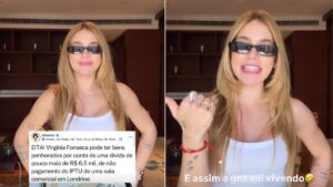 Virginia Fonseca confirma dívida de IPTU em Londrina