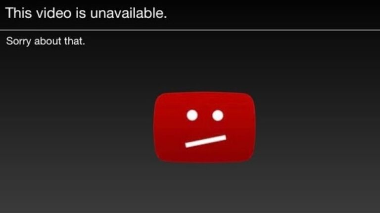 YouTube fora do ar.