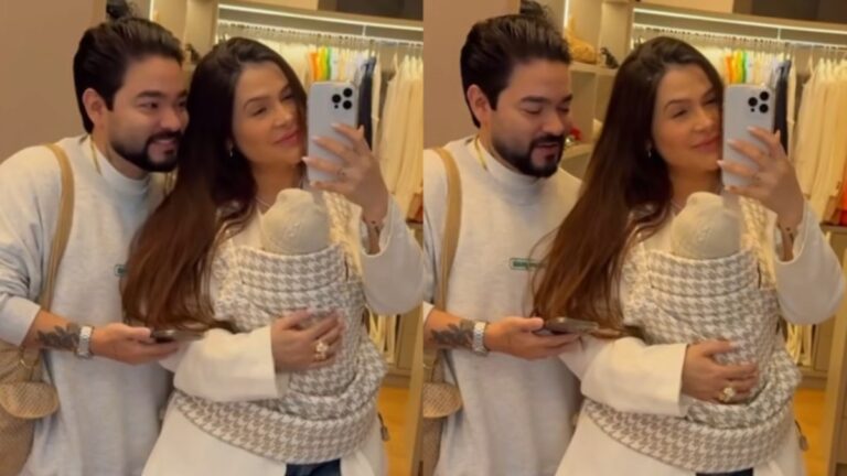 Yudi Tamashiro e Mila mostram rosto do filho pela primeira vez