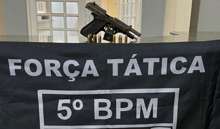 Ação rápida da PM recupera arma de fogo e objetos furtados em Coxim