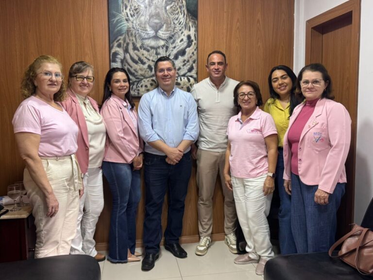 Dr. Victor Rocha se reúne com representantes da Rede Feminina de Combate ao Câncer na Câmara Municipal