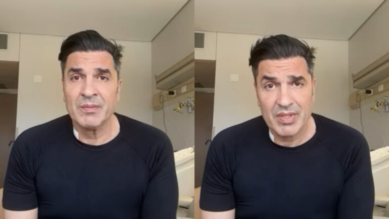 Em primeira aparição, Edu Guedes chora e agradece apoio dos fãs