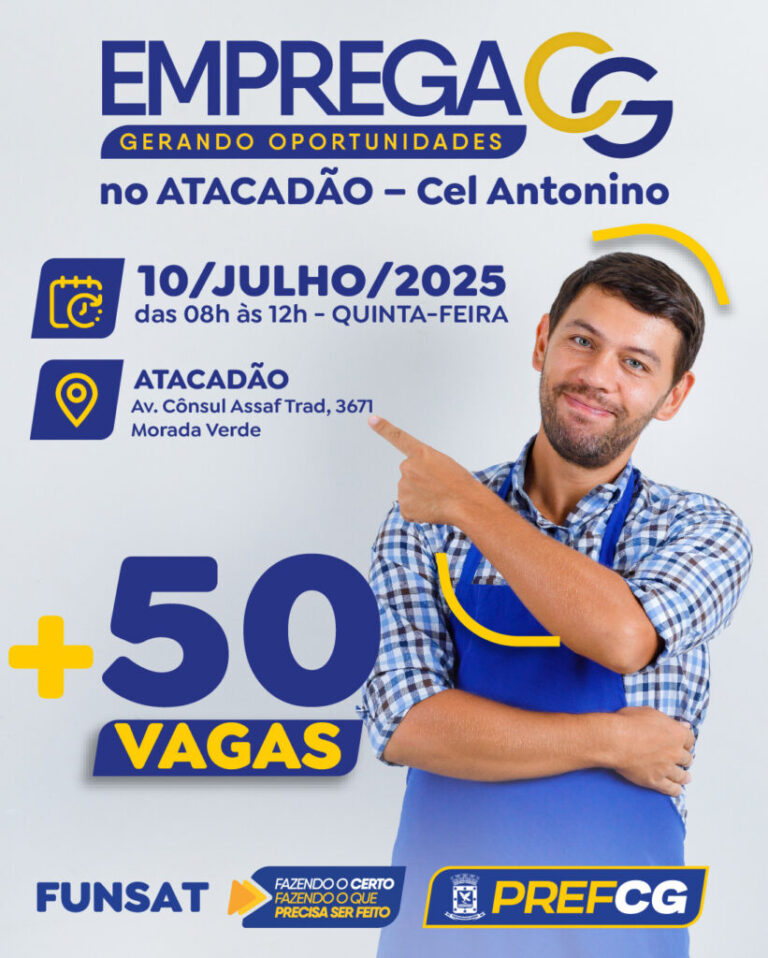 Funsat promove ‘Super Quarta’ e Emprega CG chega ao Cel. Antonino