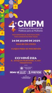 Inscrições abertas para a 4ª Conferência Municipal de Políticas para as Mulheres