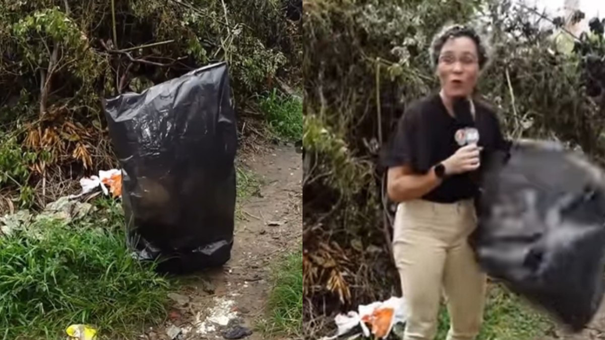 Jornalista chama atenção ao se disfarçar de lixo em reportagem