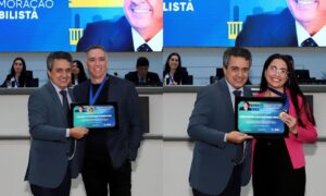 Landmark homenageia Iasmin e Vagner em comemoração ao Dia do Contabilista