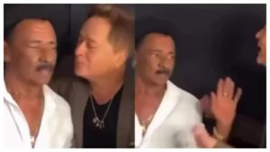 Leonardo beija humorista em entrevista e leva bronca ao vivo