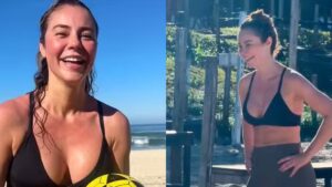 Paolla Oliveira usa folga de "Vale Tudo" para jogar futvôlei