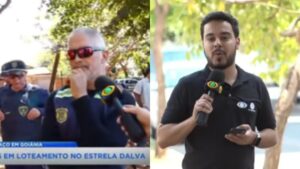 Repórter é constrangido por servidor ao vivo em Goiânia