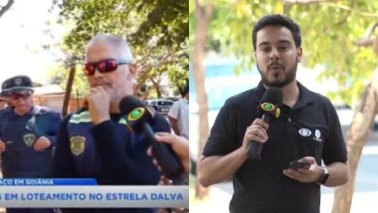 Repórter é constrangido por servidor ao vivo em Goiânia