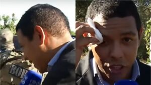 Repórter leva tapa de grávida durante cobertura ao vivo em jornal