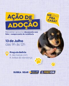 Subea realiza feira de adoção no próximo domingo (13)