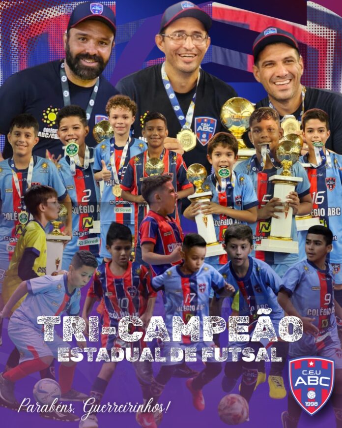 Tricampeão Sub-10 de futsal, embarca para disputa da Taça Brasil