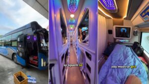 Turista viraliza ao mostrar ônibus no Vietnã: "Espaçonave"