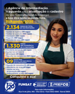 Agência de Empregos da Funsat oferece 2.134 oportunidades