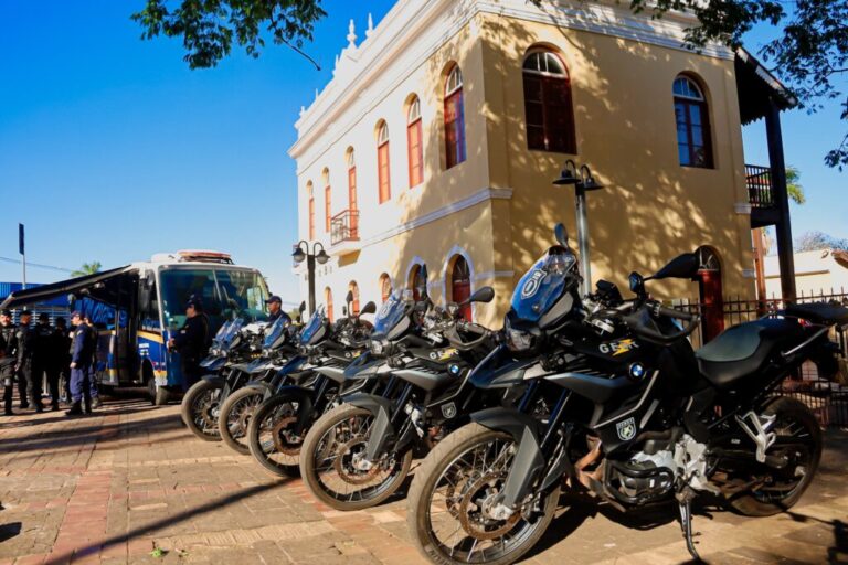 Base Móvel da Guarda é instalada no Centro e reforça segurança durante mês de aniversário de Campo Grande
