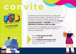Bonito realiza lançamento oficial da FLIB – Feira Literária de Bonito nesta segunda-feira (4)