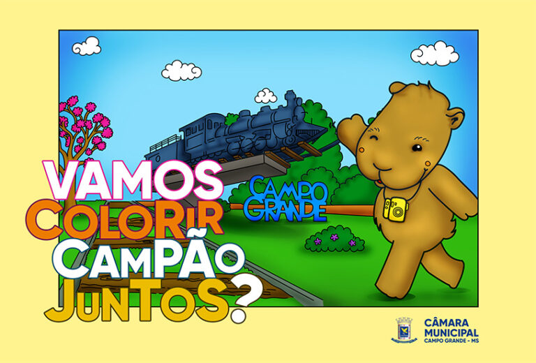 Câmara lança livro de colorir, com capivara em pontos turísticos