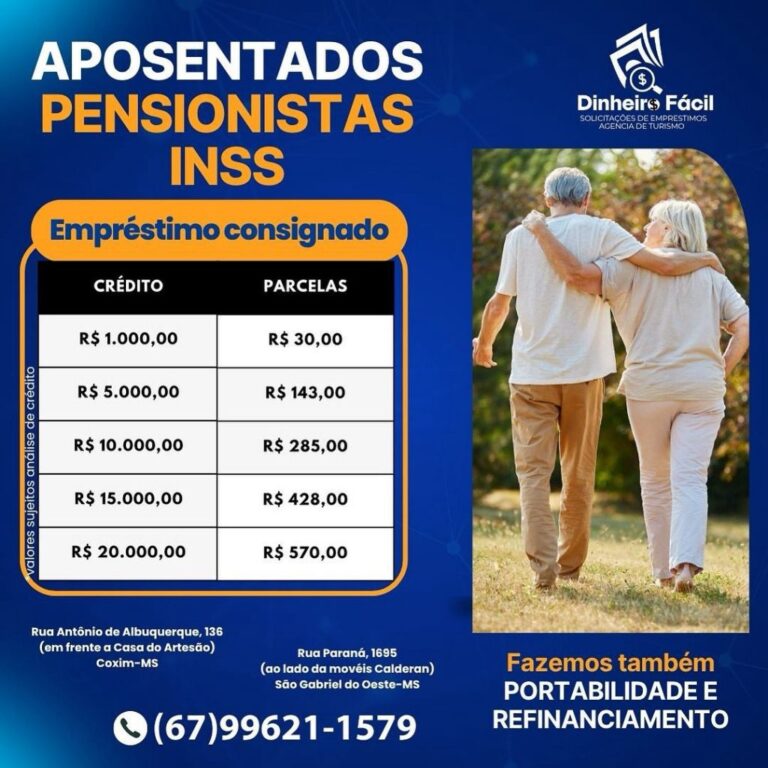 Empréstimo consignado para aposentados e pensionistas do INSS com condições especiais