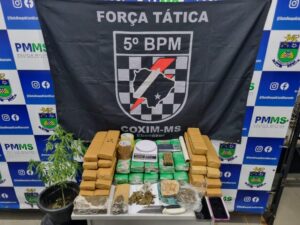 Força Tática prende duas mulheres por tráfico e apreende mais de 24 kg de drogas em Coxim