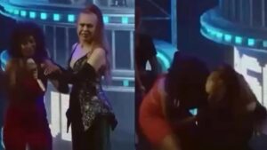 Joelma arranca microfone de fã em show no Amazonas; veja