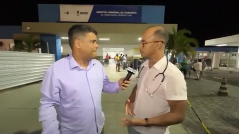 Médico salva criança engasgada durante entrevista ao vivo