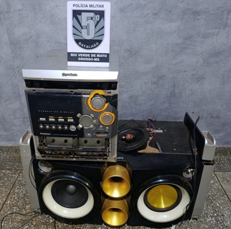PM apreende equipamento de som por perturbação do sossego em Rio Verde