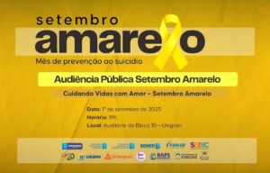 Prefeitura de Dourados abre inscrições para audiência pública alusiva ao Setembro Amarelo