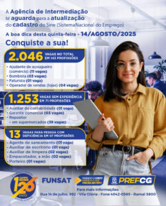 Quinta é dia de Super Feirão do Emprega CG e 2.046 vagas