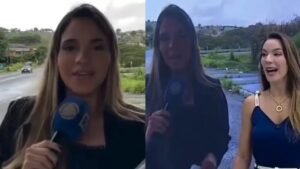 Repórter da Record entra em trabalho de parto ao vivo