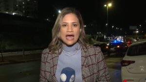 Repórter da Record leva soco no rosto de PM após acidente