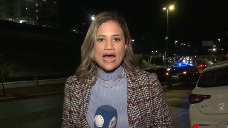 Repórter da Record leva soco no rosto de PM após acidente