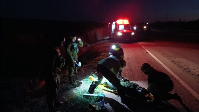 Sargento do Bope sofre fratura grave em acidente na BR-163 ao desviar de carreta