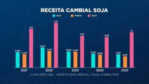 Tarifaço não trava comercialização de soja, mas receita cambial cai em cinco anos