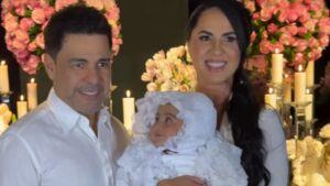 Zezé Di Camargo e Graciele Lacerda batizam a filha, Clara