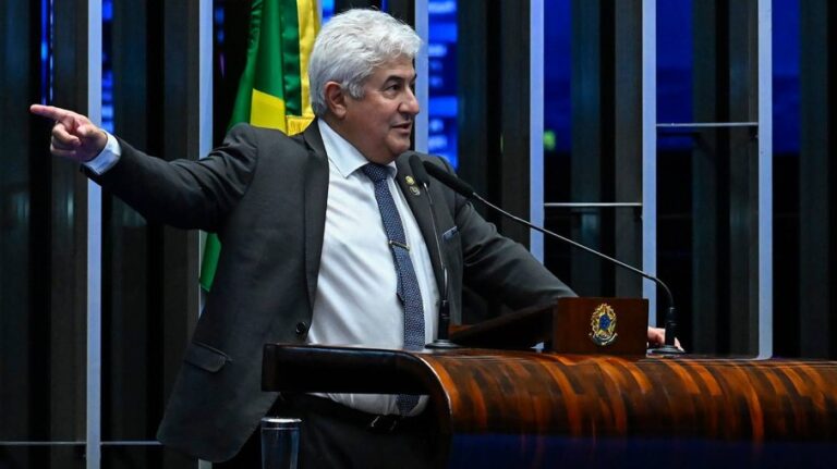 Plenário do Senado Federal durante sessão deliberativa ordinária. À tribuna, em discurso, senador Astronauta Marcos Pontes (PL-SP).