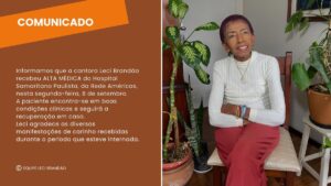 Após quase um mês internada, Leci Brandão tem alta hospitalar