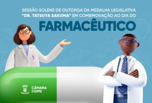 Câmara promove solenidade para homenagear farmacêuticos na quarta-feira