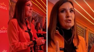 Fátima Bernardes aproveita The Town e comenta novo canal