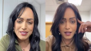 Lisa Gomes se emociona com homenagem no Aqui Agora