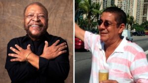 Zeca Pagodinho é confundido com Martinho da Vila em festa