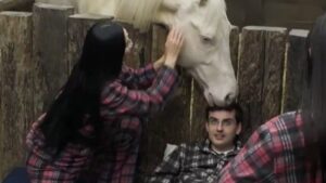 "A Fazenda 17": Cavalo morde a cabeça de Dudu Camargo