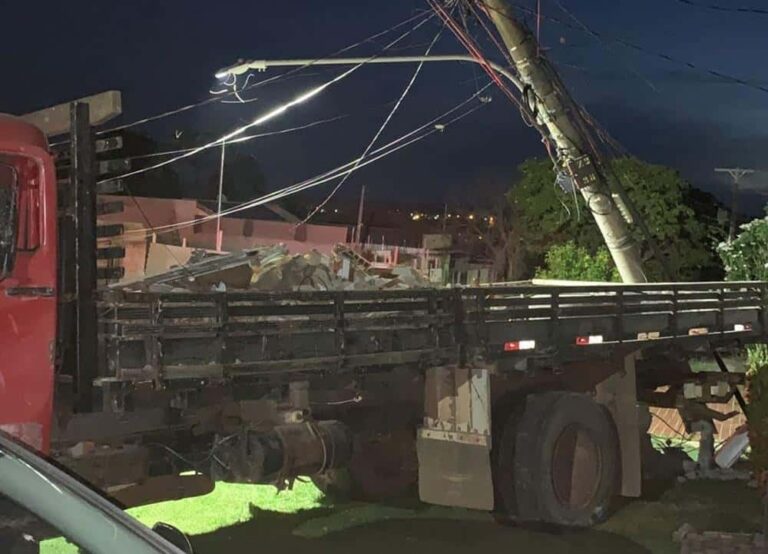 Acidentes de trânsito destruíram 84 postes de luz em Mato Grosso do Sul