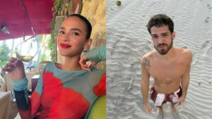 Bruna Marquezine e João Guilherme são vistos juntos em jantar