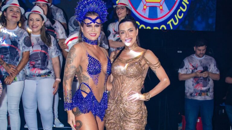 Carla Prata e Isis Camargo brilham em gravação da Tucuruvi