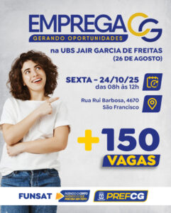 Com 1.442 vagas em oferta, Funsat se aproxima da meta do Emprega CG